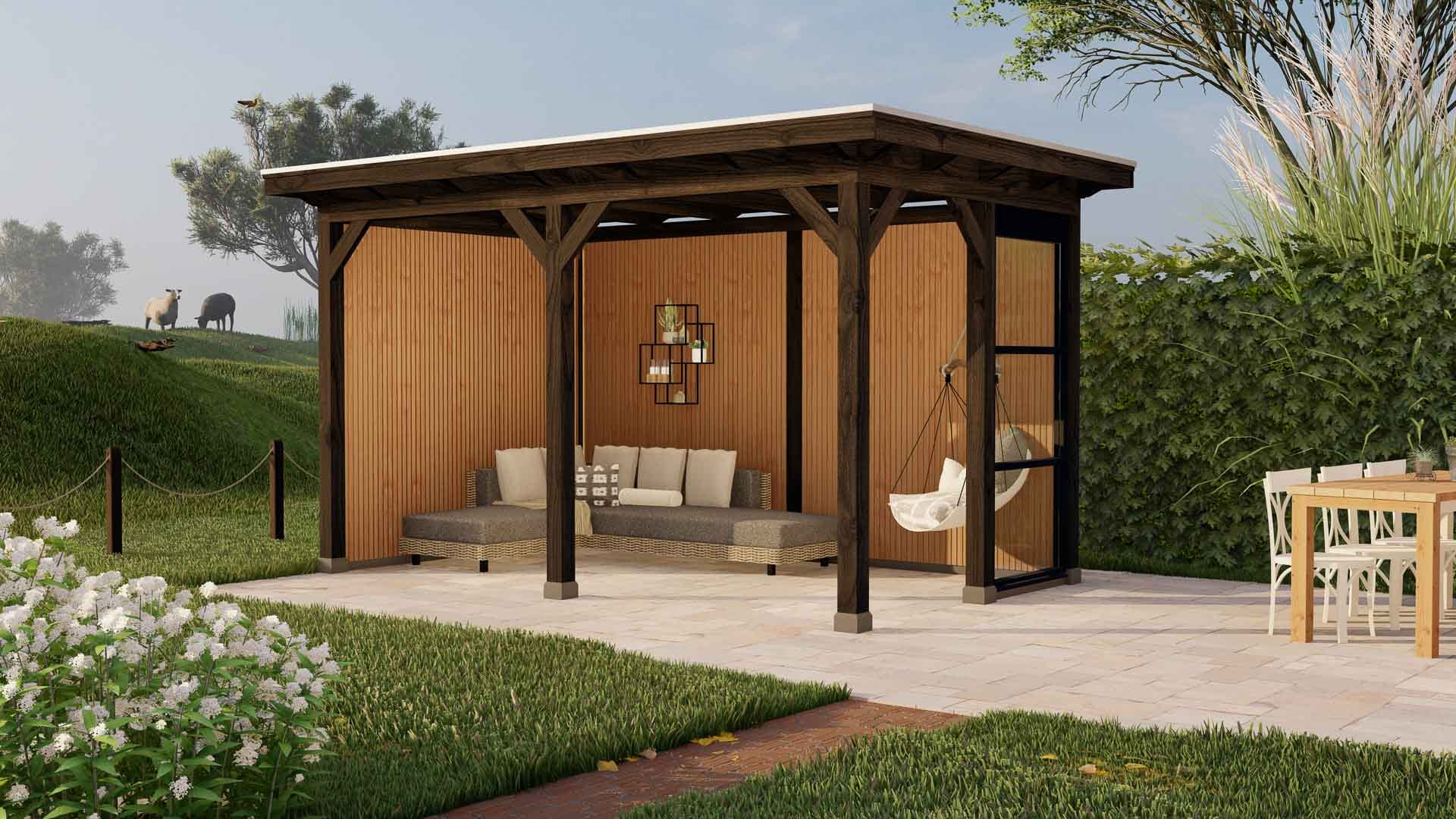 Buitenverblijf Parijs - 2480x3960 mm - Onbehandeld Zwart Buitenverblijf Parijs 2480x3960 mm Onbehandeld Zwart