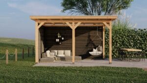 Parijs 22 Buitenverblijf Parijs 2480x3960 mm Onbehandeld Zwart Vooraanzicht 1