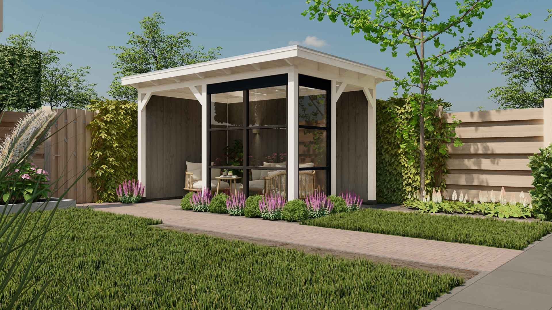 Parijs 10 Buitenverblijf Parijs 2480x3960 mm Wit Grijs rechterzijde