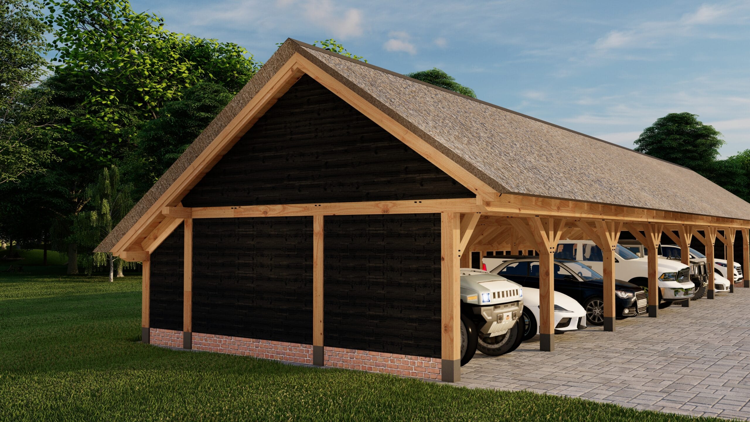 Kapschuur Stockholm XXL - Dakmaat 25060x7870mm Staandermaat 24000x6630mm - Onbehandeld zwart -_Close up Kapschuur Stockholm XXL Dakmaat 25060x7870mm Staandermaat 24000x6630mm Onbehandeld zwart Close up scaled