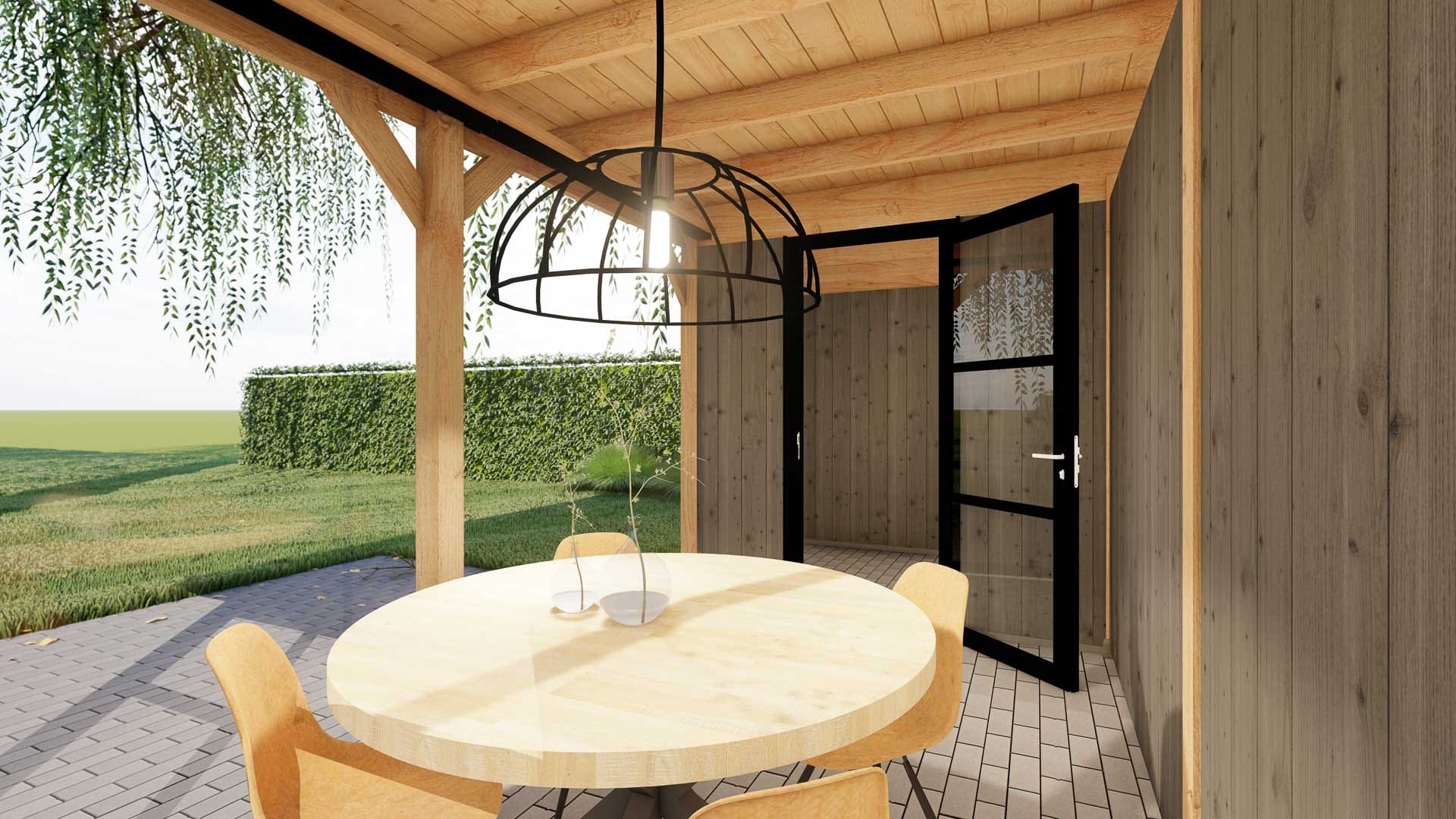 Parijs 1 buitenverblijf Parijs 5940x2480 mm Onbehandeld Zwart Binnenkant 2