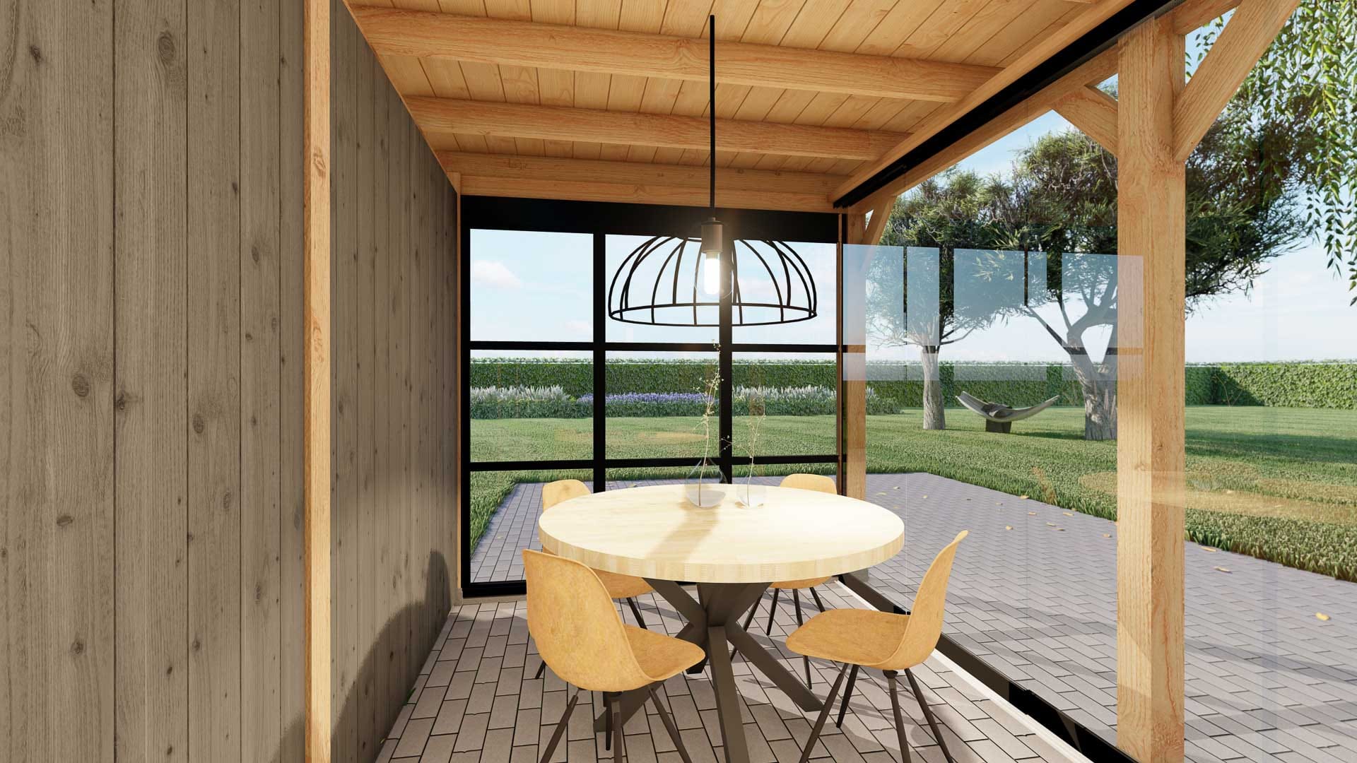 Parijs 13 buitenverblijf Parijs 5940x2480 mm Onbehandeld Zwart Binnenkant