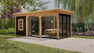 Parijs 17 buitenverblijf Parijs 5940x2480 mm Onbehandeld Zwart Rechterzijde 1