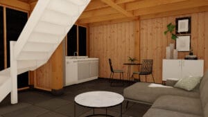 schildkap Dublin XXL Dakmaat 12000x5500 mm Staandermaat 11500x5000 mm Onbehandeld keuken 1