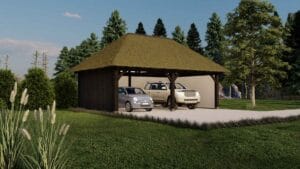 schildkap Dublin xxl met riet 1